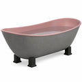 Bañera de Compuesto Acrílico Rosa y Gris 150x70x60 cm
