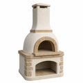 Horno de Exterior de Piedra Refractaria Beige 150x90x60 cm