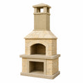 Barbacoa de Exterior de Piedra Refractaria Beige 220cm