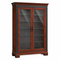 Vitrina de Madera con Puertas de Vidrio Templado