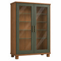Vitrina de Madera con Puertas de Vidrio Templado