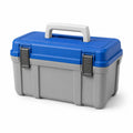 Caja de herramientas de plástico azul y gris 35x20x18 cm