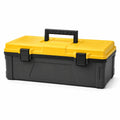 Caja de herramientas de plástico ABS amarillo y negro 52x25x25 cm