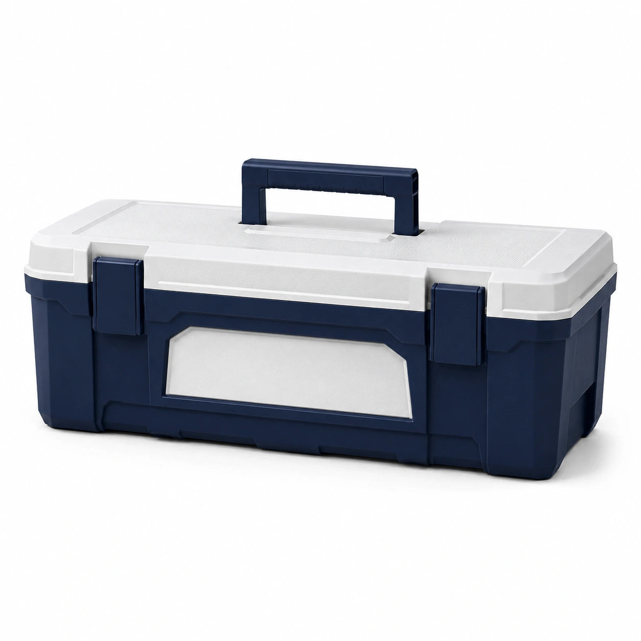Caja de herramientas plástica azul y gris 40x20x15 cm