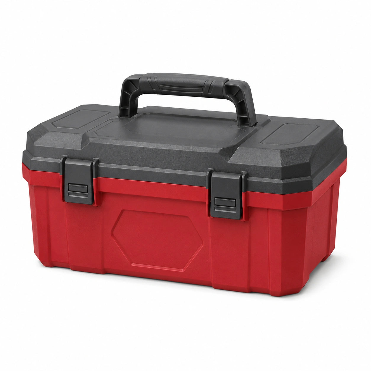 Caja de herramientas de plástico rojo/negro 45x25x25 cm