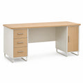Escritorio de Madera y Acero con Almacenamiento 150x60x75 cm