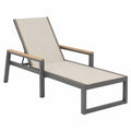 Tumbona de Aluminio y Textileno Beige