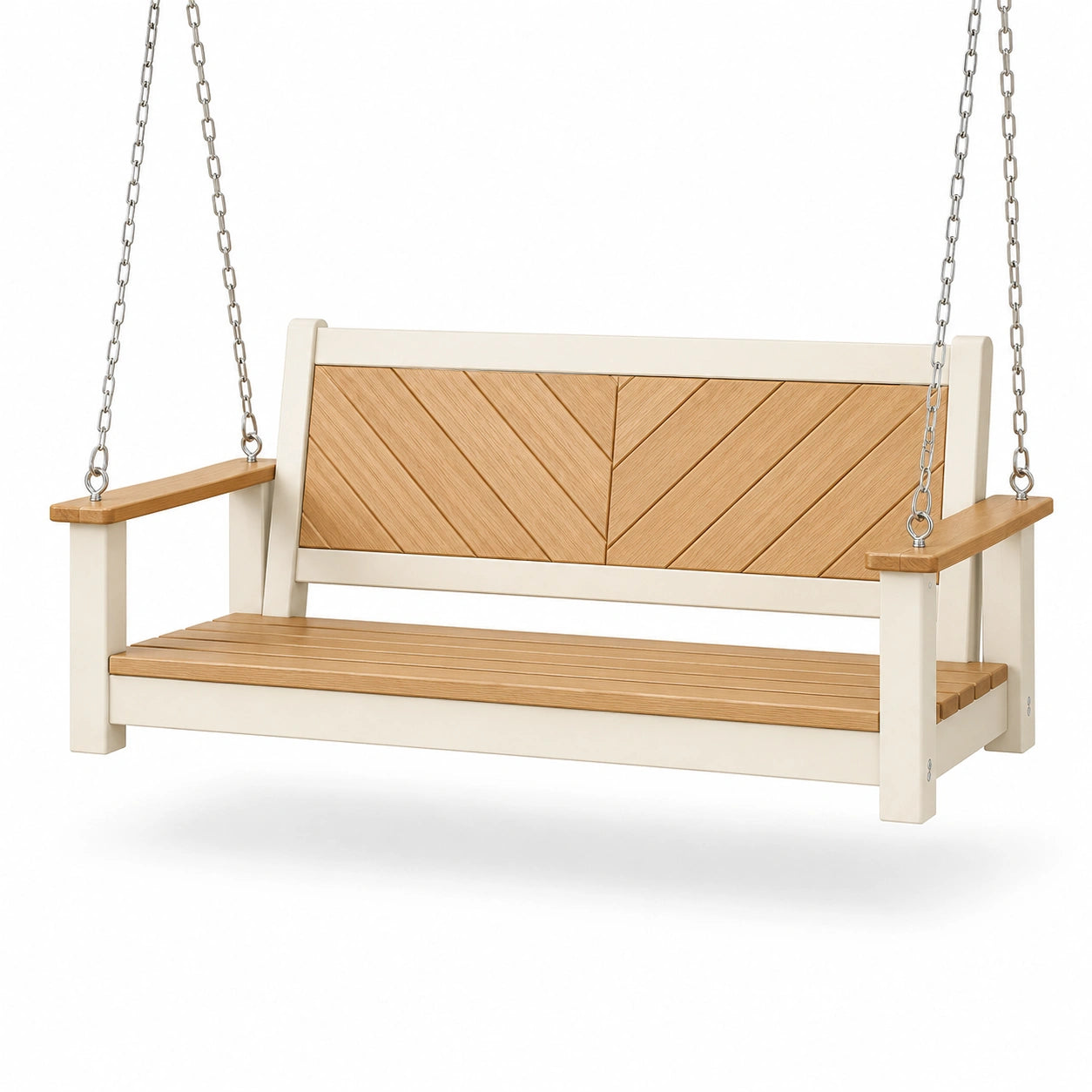 Columpio de Madera y Metal con Cadenas
