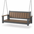 Columpio de Madera Compuesta y Acero para Exterior 150 cm Marrón/Gris