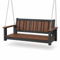 Columpio de Jardín de Madera y Metal Marrón/Negro 150 cm