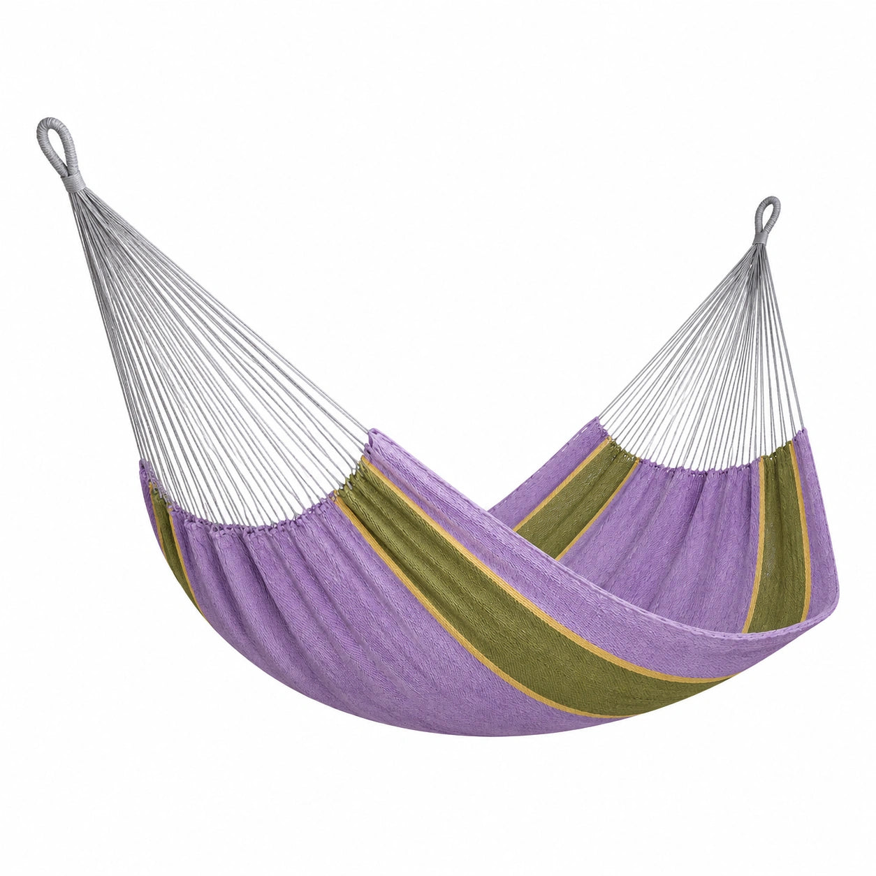 Hamaca de Lona Lila y Verde 200x150 cm