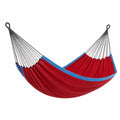 Hamaca de Algodón Rojo y Azul para Exterior 200cm x 150cm