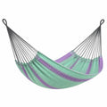 Hamaca de Algodón Verde y Violeta 200x150 cm para Exterior