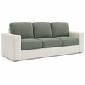 Sofá de 3 plazas de tela Verde y Gris 220x90x85 cm